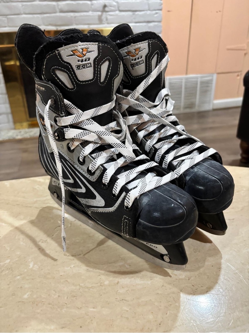 CCM Black and White Men's Hockey Skates